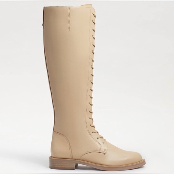 NWOT Sam Edelman Nance Lace-up Boots in Beige 8 - Picture 3 of 13